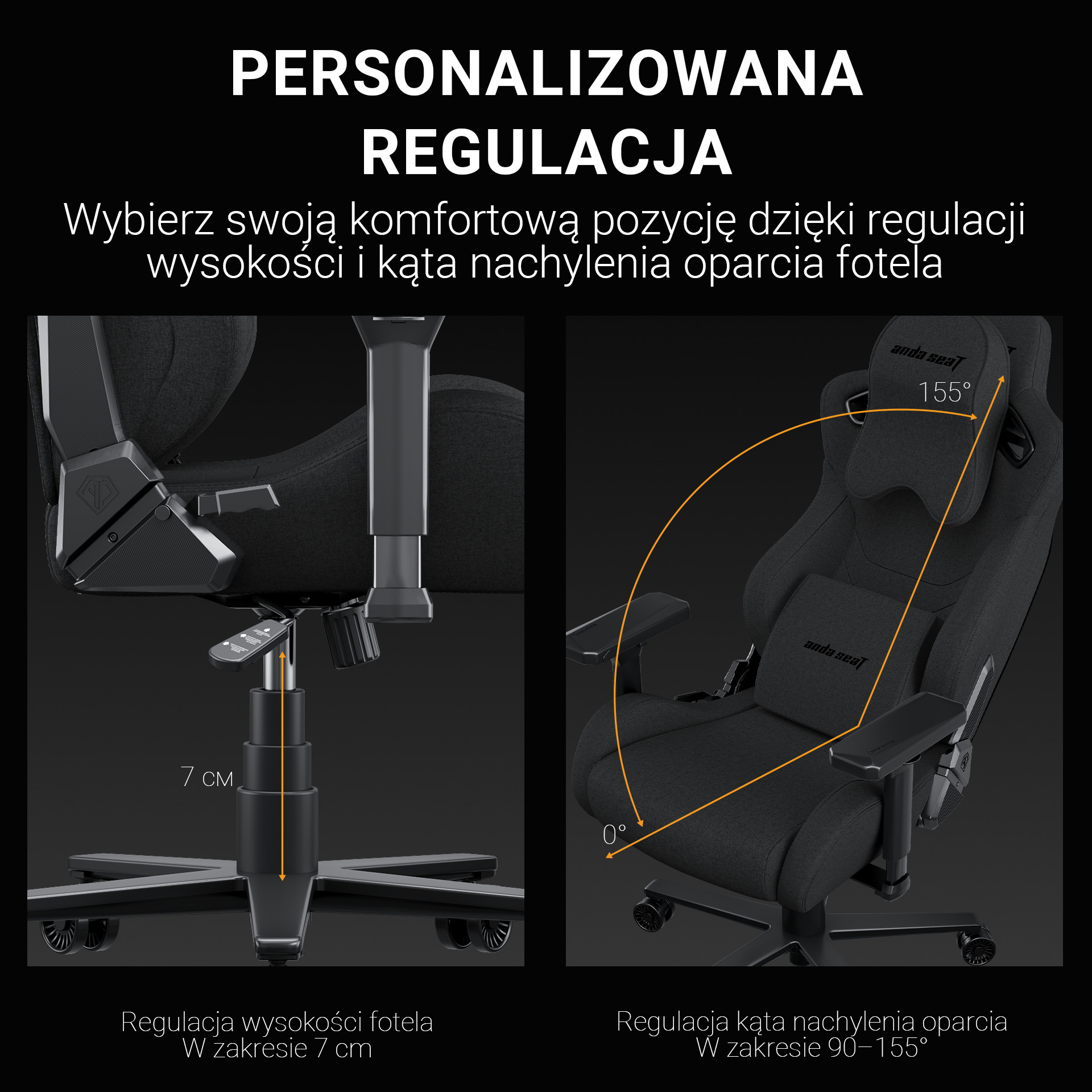 Regulacja kąta nachylenia oparcia