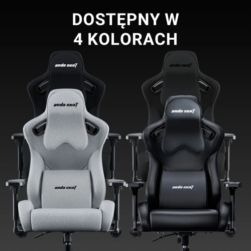 Fotel gamingowy do biura Anda Seat Kaiser 2 Frontier XL czarny materiałowy