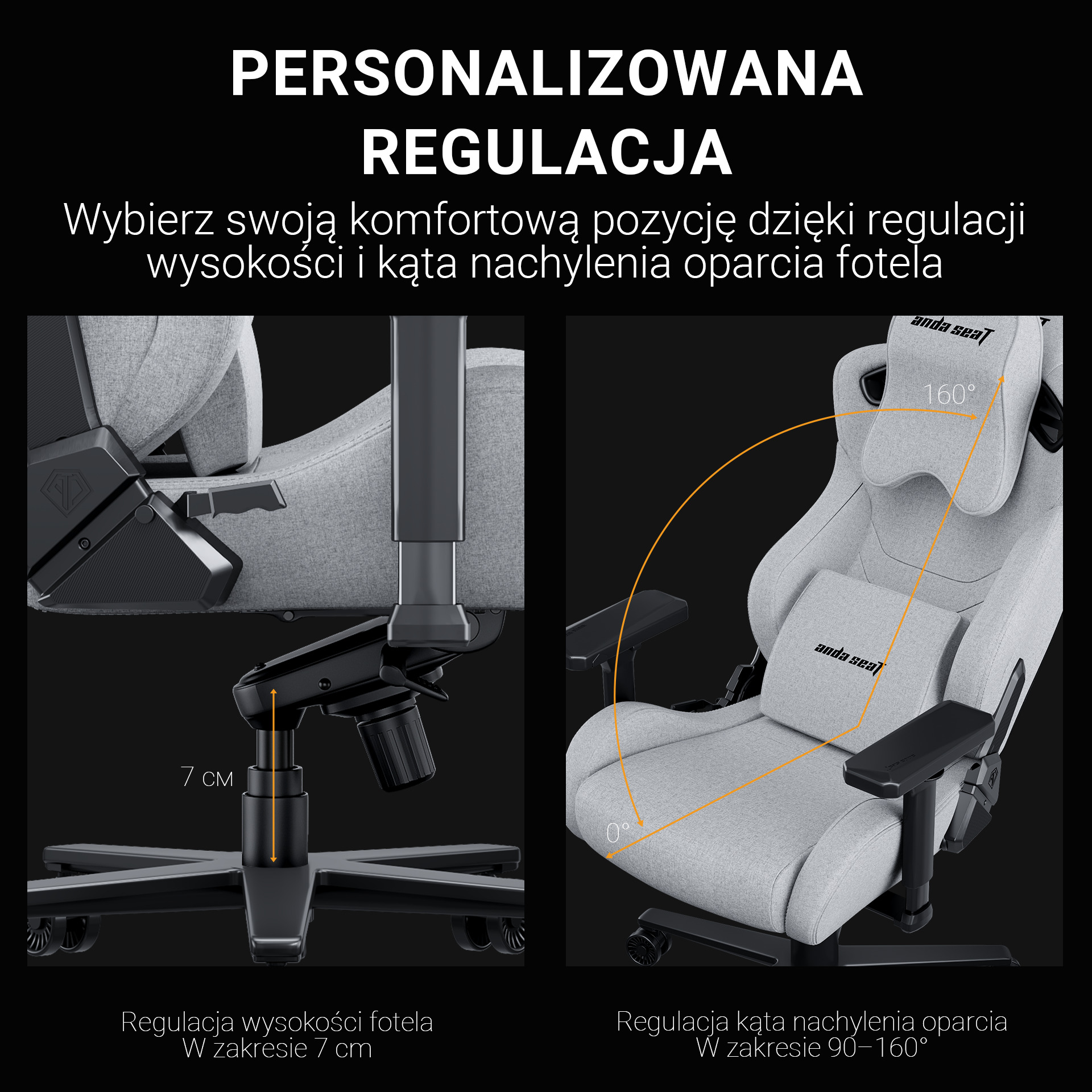 Poduszka zagłówkowa i lędźwiowa w fotelu Anda Seat Kaiser 2 Pro