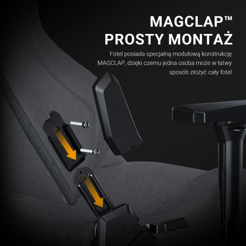 Fotel Anda Seat Kaiser 2 pro Grey Materiałowy