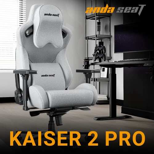 Fotel Anda Seat Kaiser 2 pro Grey Materiałowy