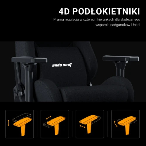 Fotel Anda Seat Kaiser 2 pro Grey Materiałowy