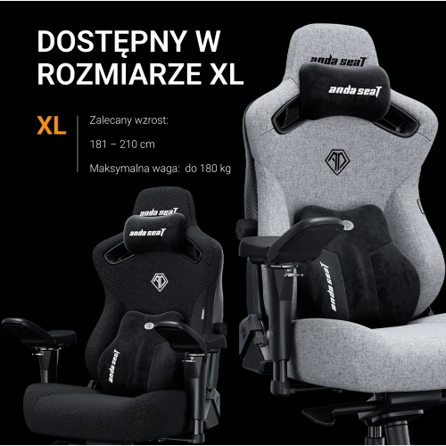 Fotel Anda Seat Kaiser 3 Pro XL Materiałowy black