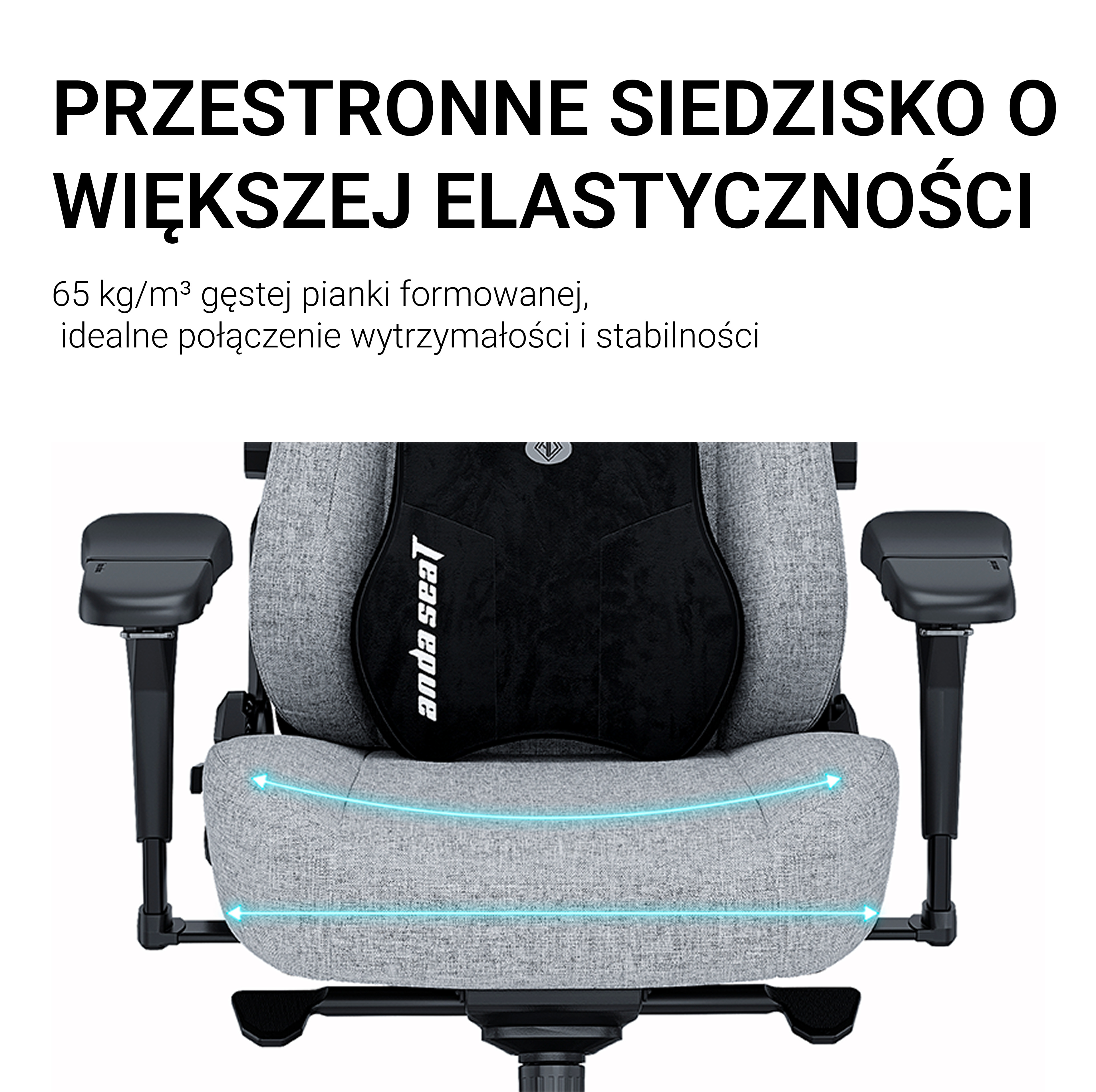 Szary wariant kolorystyczny fotela Anda Seat Kaiser 3 Pro
