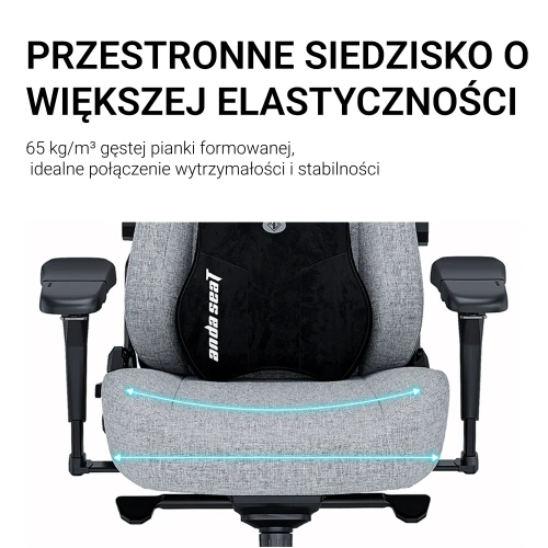 Fotel Anda Seat Kaiser 3 Pro XL Materiałowy black