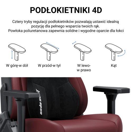 Fotel Anda Seat Kaiser 3E Maroon PVC Size XL