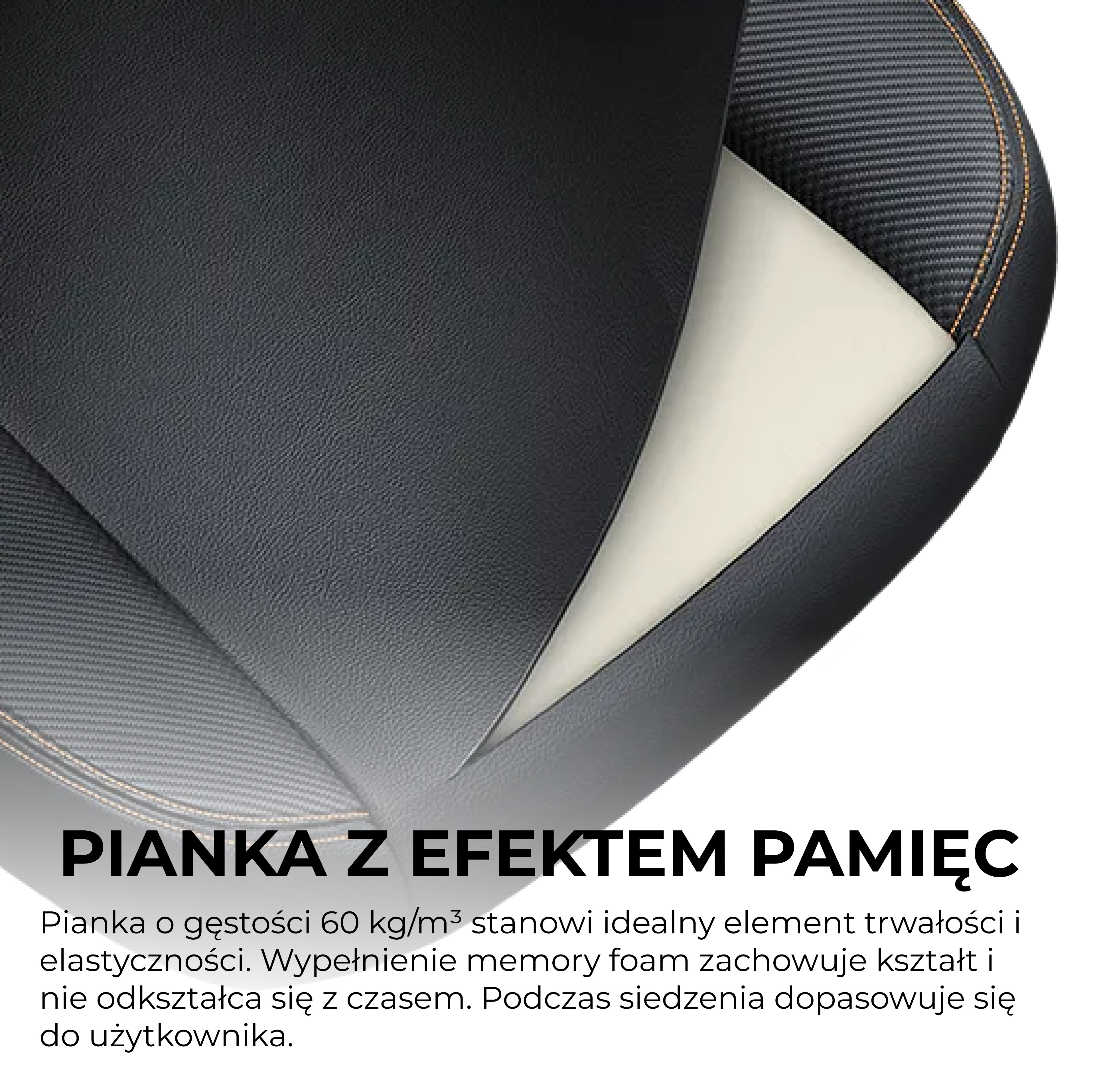 Pianka memory foam o gęstości 60 kg/m3