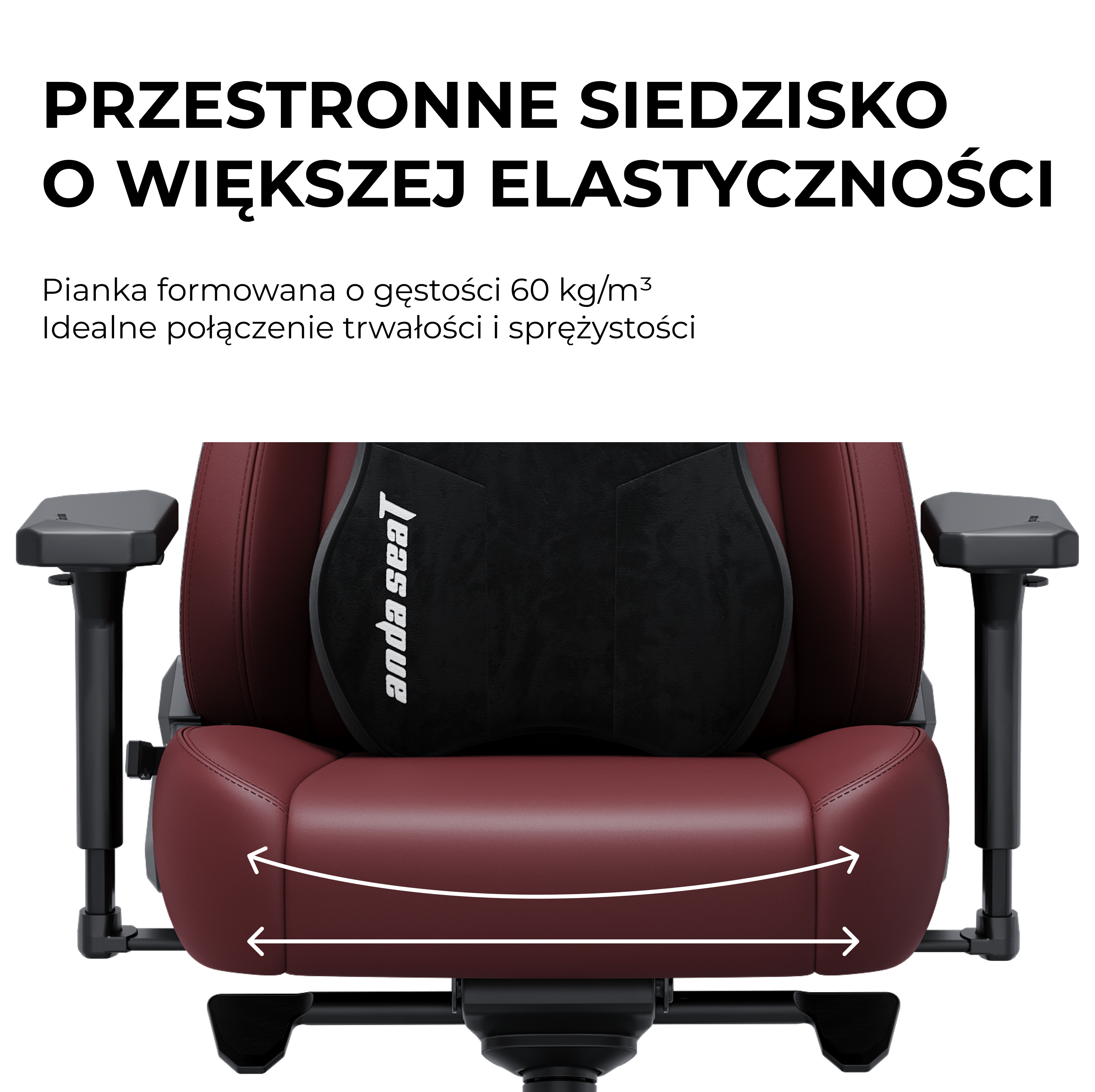 Szerokie siedzisko fotela Anda Seat Kaiser 3E XL