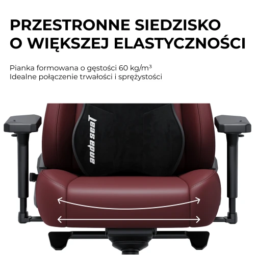 Fotel Anda Seat Kaiser 3E Maroon PVC Size XL