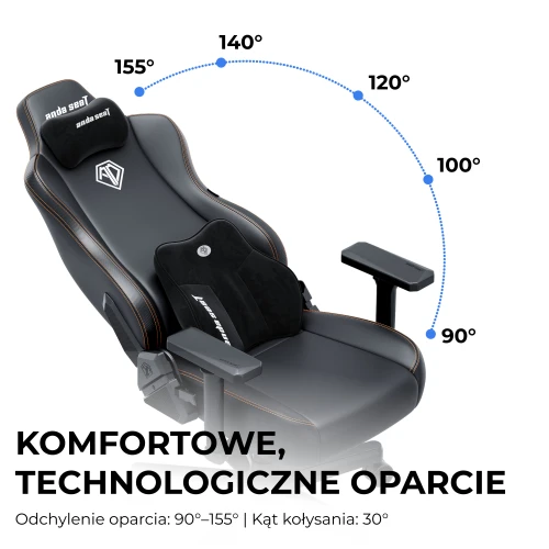Fotel Anda Seat Kaiser 3E XL Light Blue Materiałowy