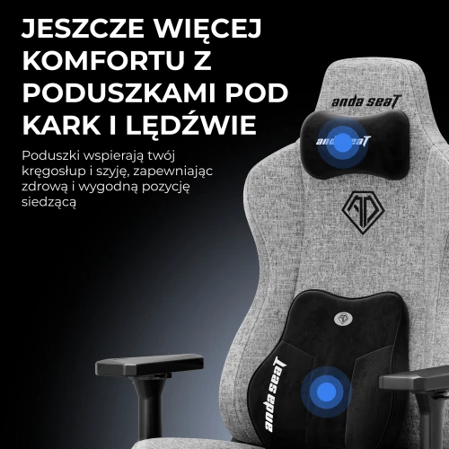 Fotel Anda Seat Kaiser 3E XL Light Blue Materiałowy