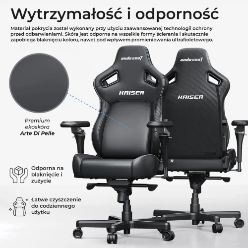 Fotel Anda Seat Kaiser 4 V2 Size XL Gray Materiałowy