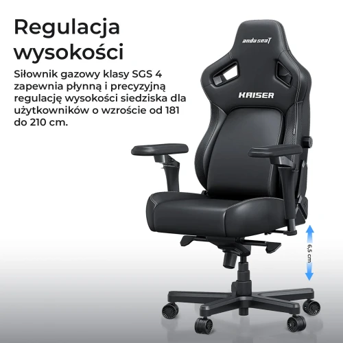 Fotel Anda Seat Kaiser 4 V2 Size XL Gray Materiałowy