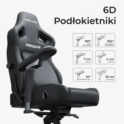 Fotel Anda Seat Kaiser 4 V2 Size XL Black PVC