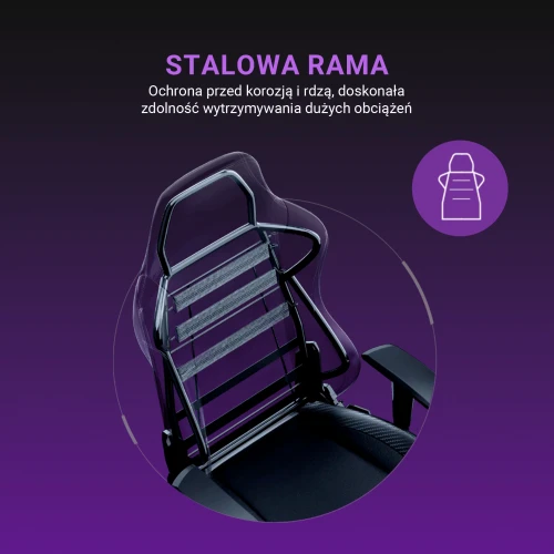 Fotel Anda Seat Luna Black Materiałowy