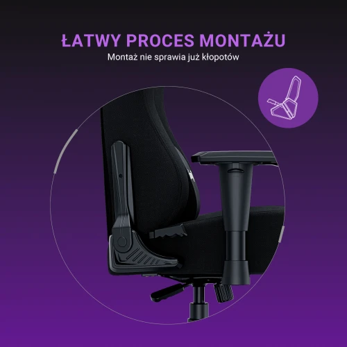Fotel Anda Seat Luna Black Materiałowy
