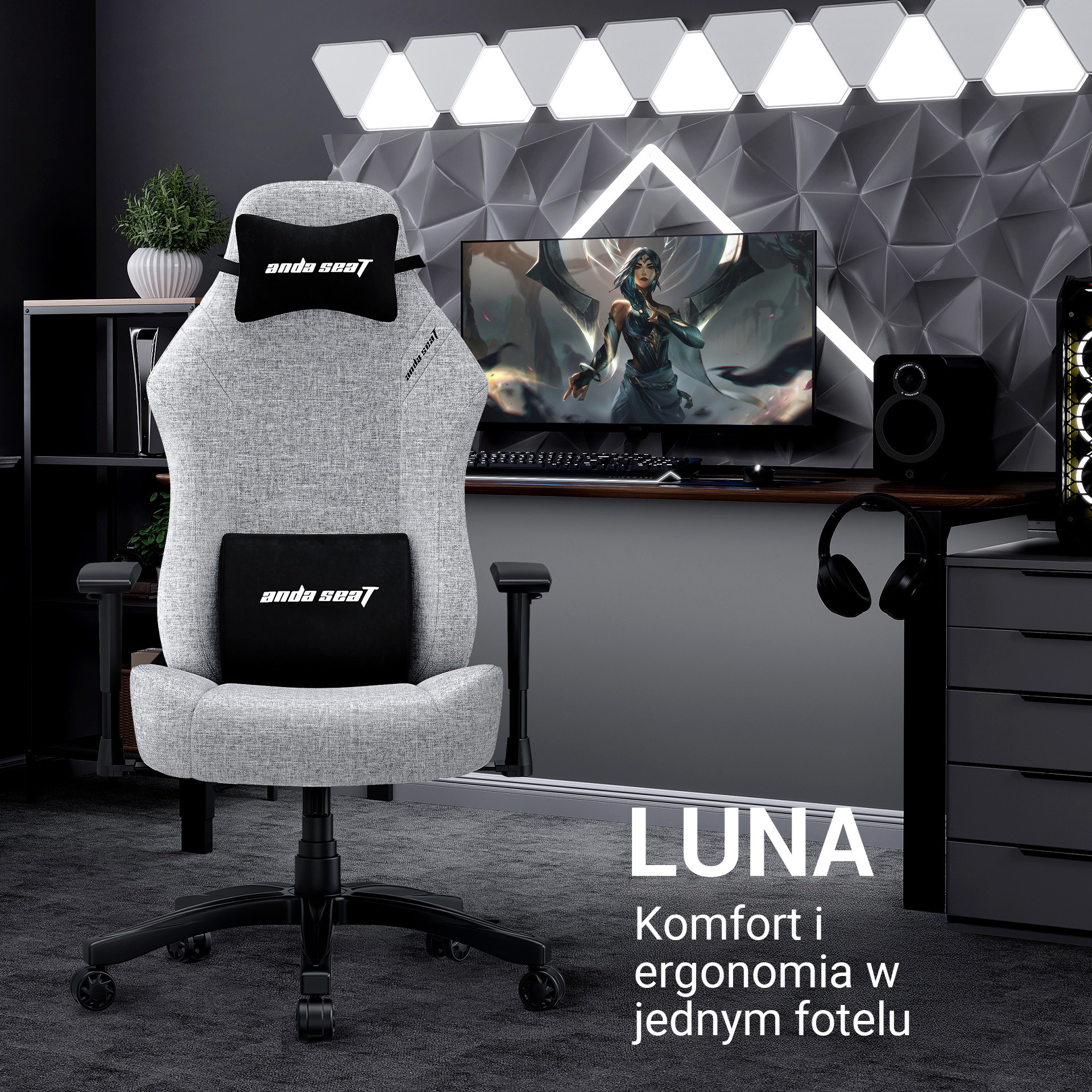 Fotel gamingowy Anda Seat Luna L - komfort i ergonomia
