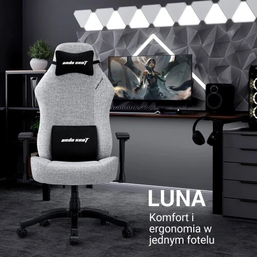 Fotel Anda Seat Luna Grey Materiałowy