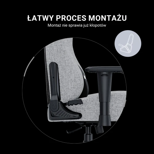 Fotel Anda Seat Luna Grey Materiałowy
