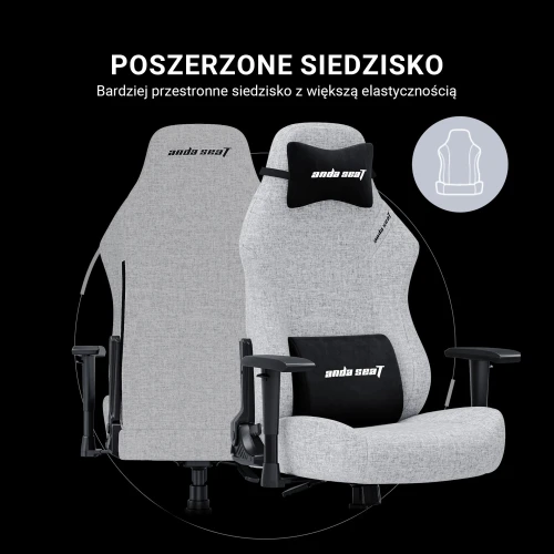Fotel Anda Seat Luna Grey Materiałowy