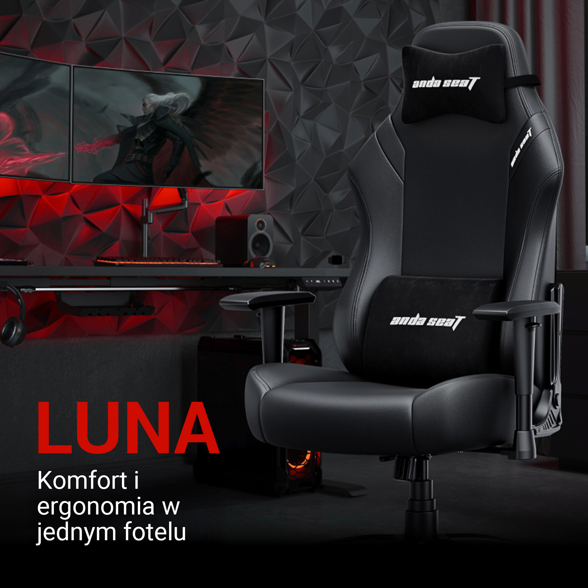 Fotel gamingowy Anda Seat Luna L - komfort i ergonomia