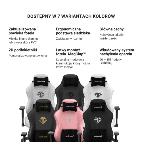 Fotel Anda Seat Phantom 3 Size L White