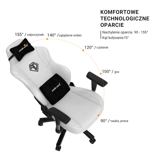 Fotel Anda Seat Phantom 3 Size L White