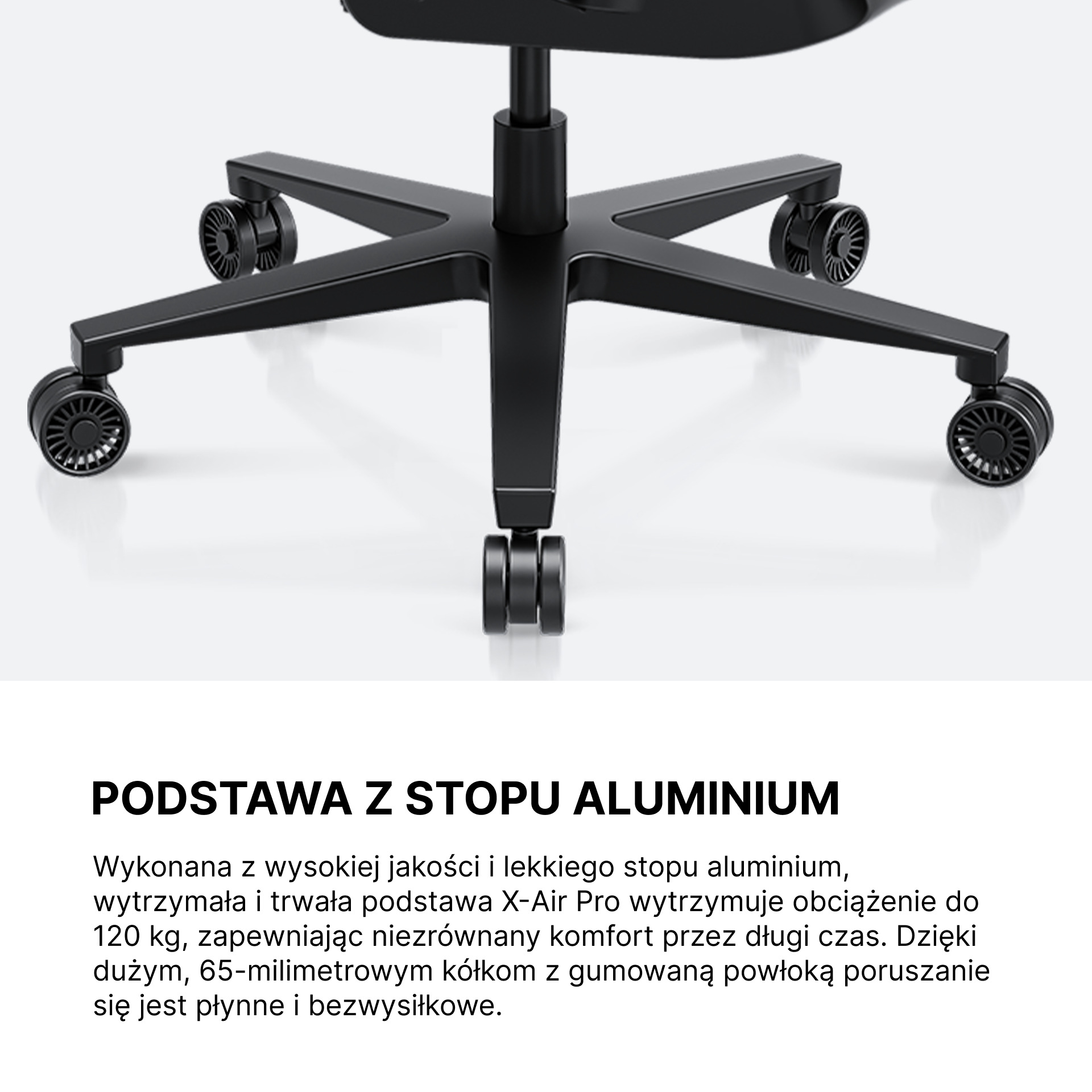 Aluminiowa podstawa i kółka Anda Seat X-Air Pro XL