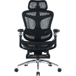 Fotel biurowy z podnóżkiem Sihoo DORO C300 Pro Mesh Black z podnóżkiem