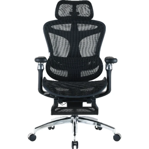 Fotel biurowy z podnóżkiem Sihoo DORO C300 Pro Mesh Black z podnóżkiem