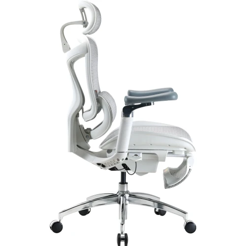 Fotel biurowy z podnóżkiem Sihoo DORO C300 Pro Mesh White z podnóżkiem