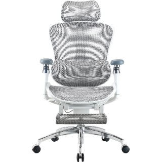 Fotel biurowy z podnóżkiem Sihoo DORO C300 Pro Mesh White z podnóżkiem