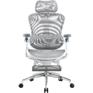 Fotel biurowy z podnóżkiem Sihoo DORO C300 Pro Mesh White z podnóżkiem