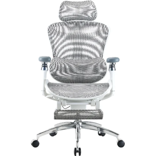 Fotel biurowy z podnóżkiem Sihoo DORO C300 Pro Mesh White z podnóżkiem