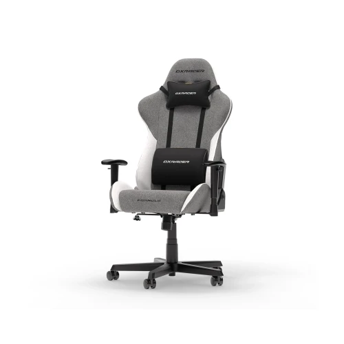 Fotel DXRacer FORMULA Grey & White Materiałowy  L