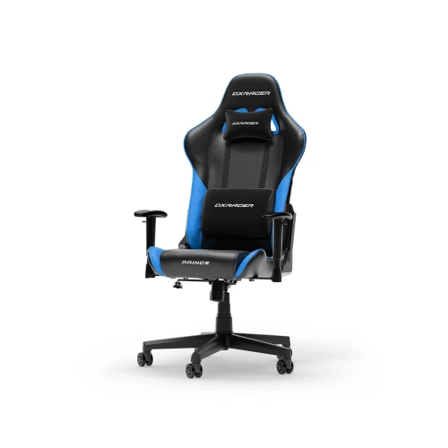 Fotel DXRacer PRINCE Black & Blue PVC Leather L