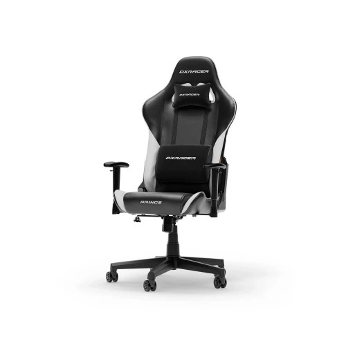 Fotel DXRacer PRINCE Black & White PVC Leather L