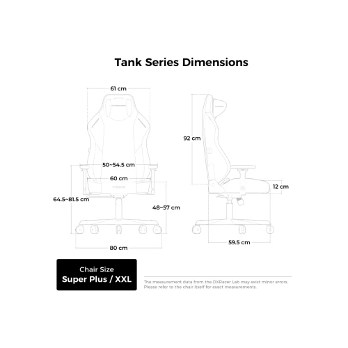 Fotel DXRacer TANK Grey Materiałowy XXL