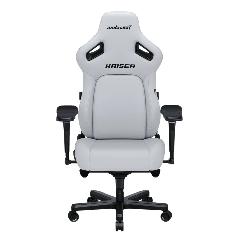 Fotel gamingowy Kaiser 4 XL Anda Seat skórzany biały obrotowy