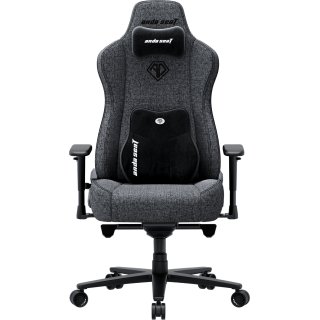 Fotel gamingowy materiałowy Anda Seat Novis Plus XL ciemnoszary obrotowy