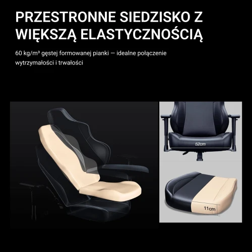 Fotel gamingowy Phantom 3 PRO L Anda Seat materiałowy ciemnoszary