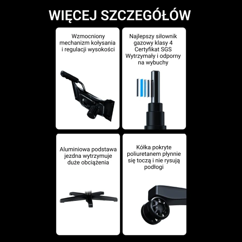Fotel gamingowy Phantom 3 PRO L Anda Seat materiałowy ciemnoszary