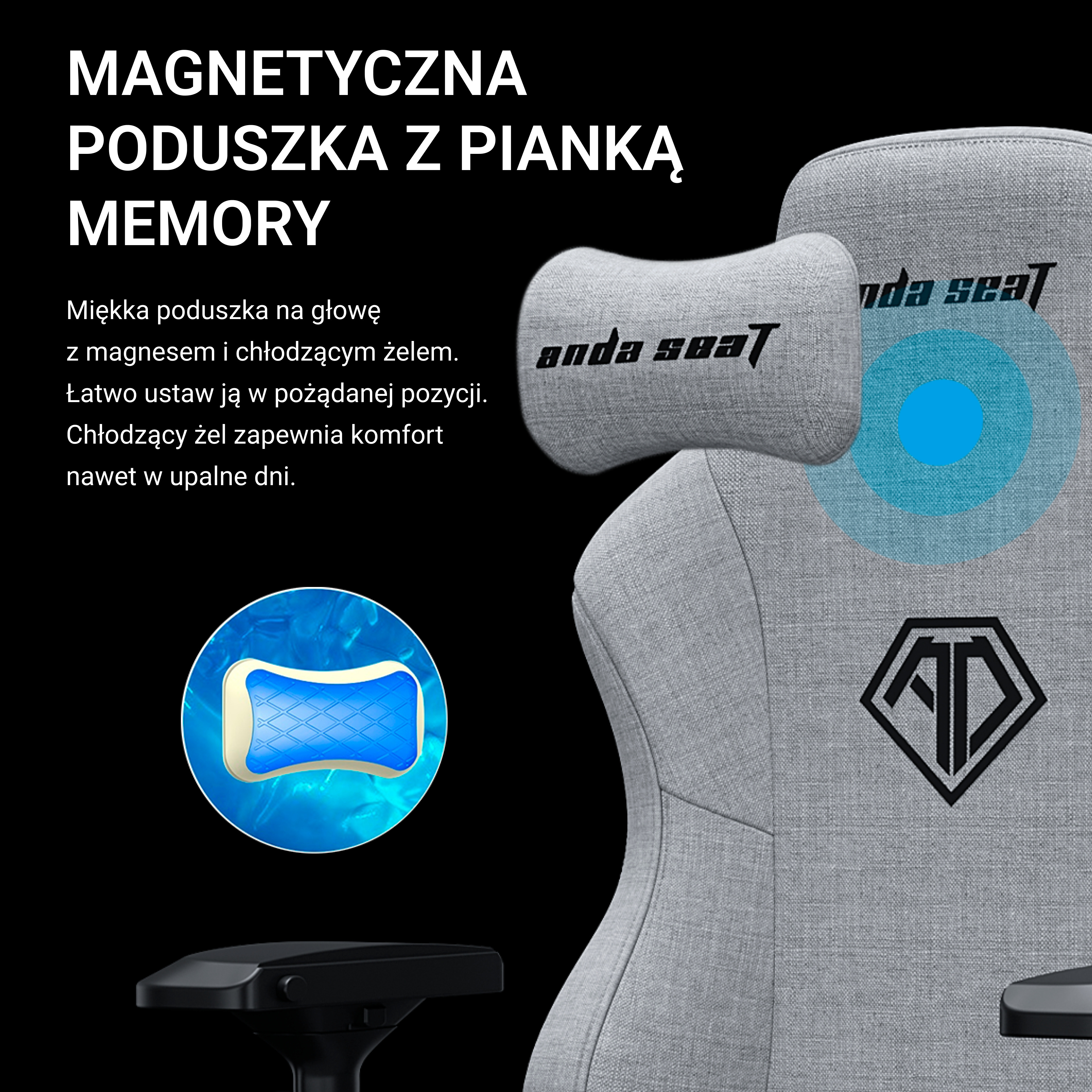 Magnetyczna poduszka Memory Foam Anda Seat Phantom 3 Pro