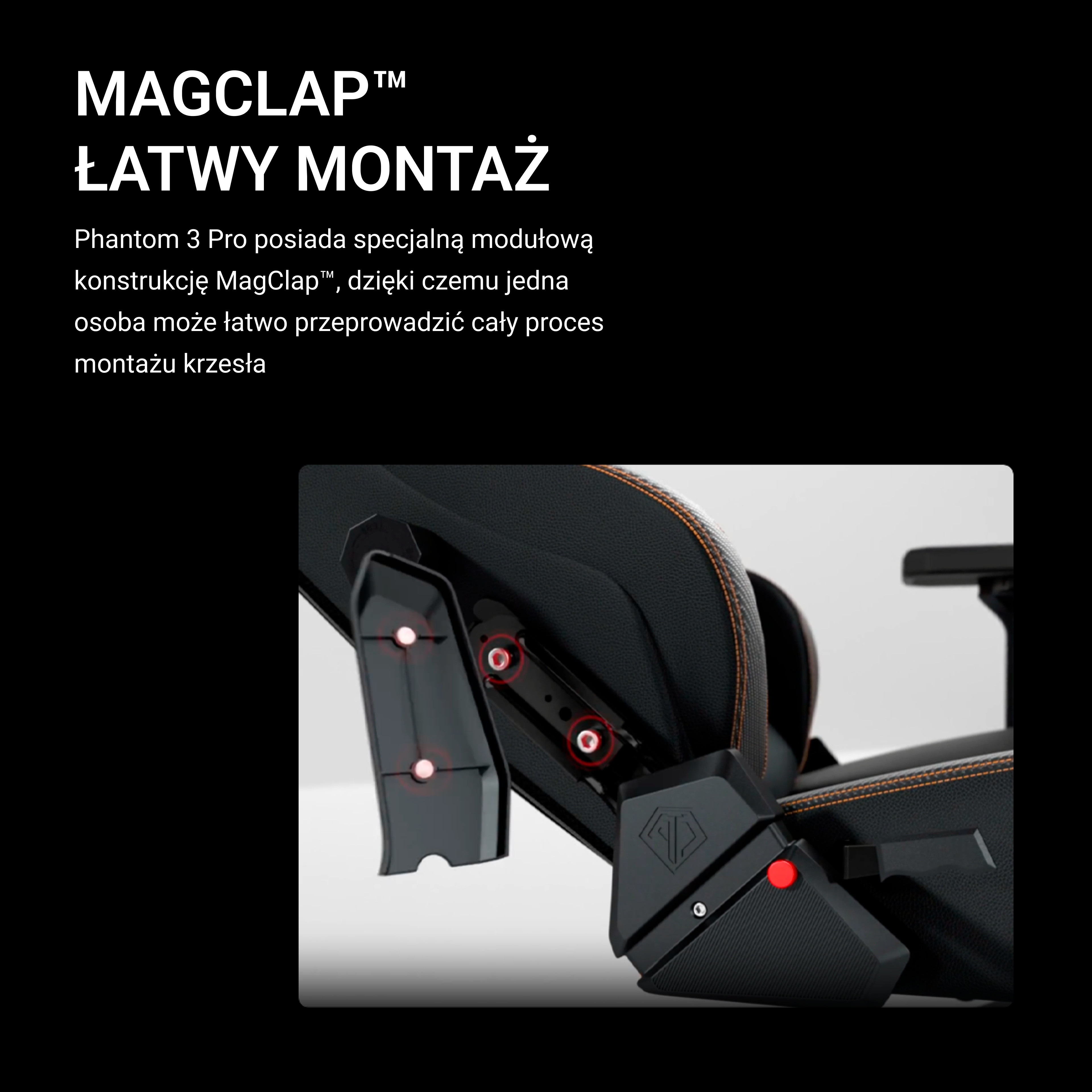 System montażu MagClap Anda Seat Phantom 3 Pro