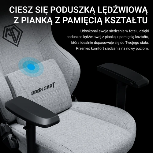 Fotel gamingowy Phantom 3 PRO L Anda Seat materiałowy ciemnoszary