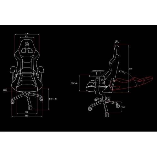 Fotel gamingowy SPC Gear SR300 V2 Red