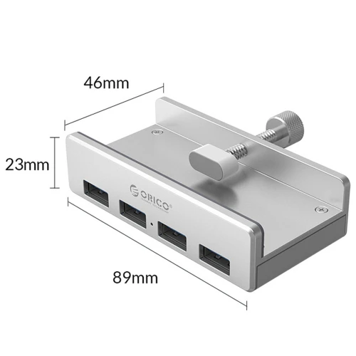 HUB USB Orico 4x USB 3.0 Gen 1 5Gbps przykręcany do blatu