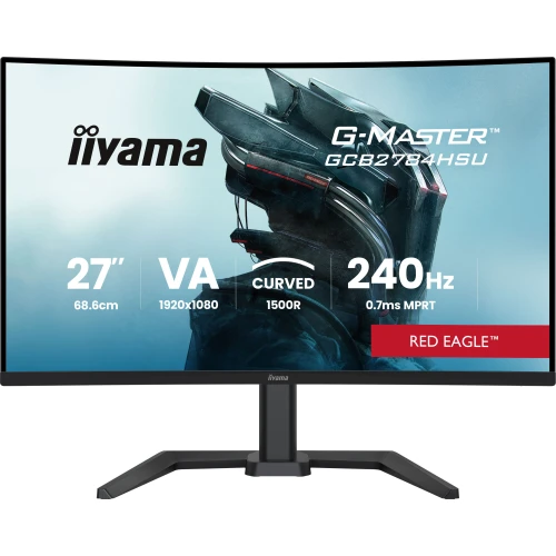 IIYAMA Monitor 27 cali GCB2784HSU-B1 FHD 0.7ms VA 1500R 240Hz PIVOT