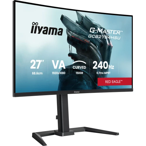 IIYAMA Monitor 27 cali GCB2784HSU-B1 FHD 0.7ms VA 1500R 240Hz PIVOT