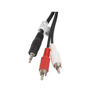 Kabel Audio Minijack 3.5mm(m) 3 Pin->2x Rca (cinch)(m) 5m Lanberg